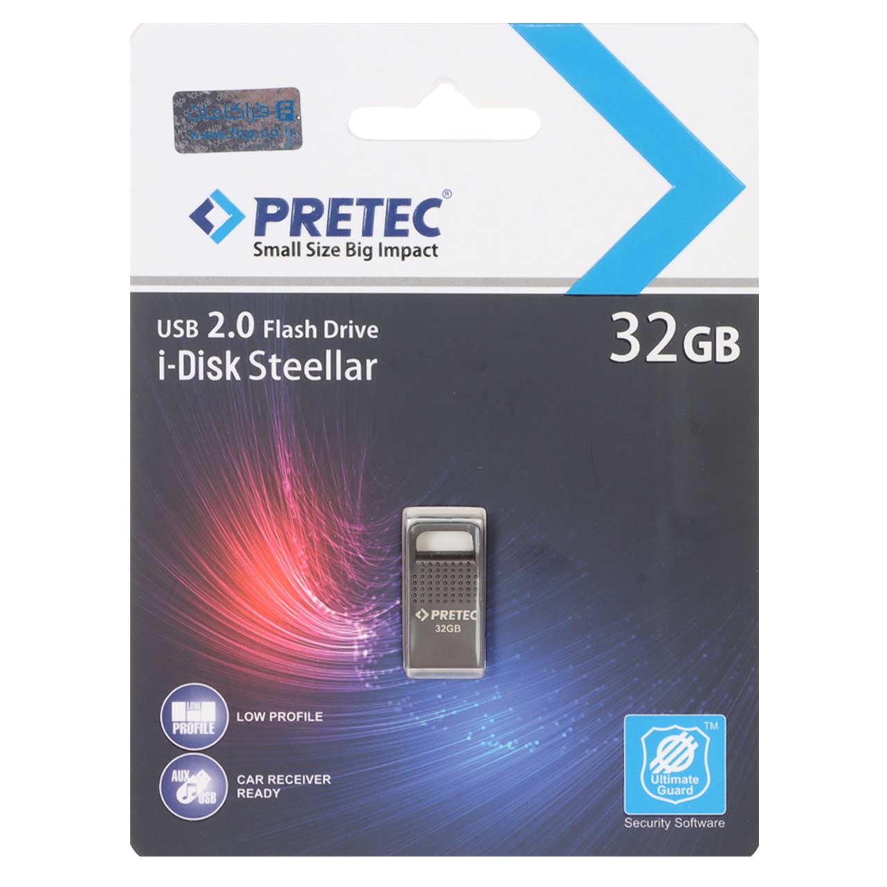 Pretec i-Disk Steelar USB 2.0 Flash Memory - 32GB - خاکستری (گارانتی فراگامان)